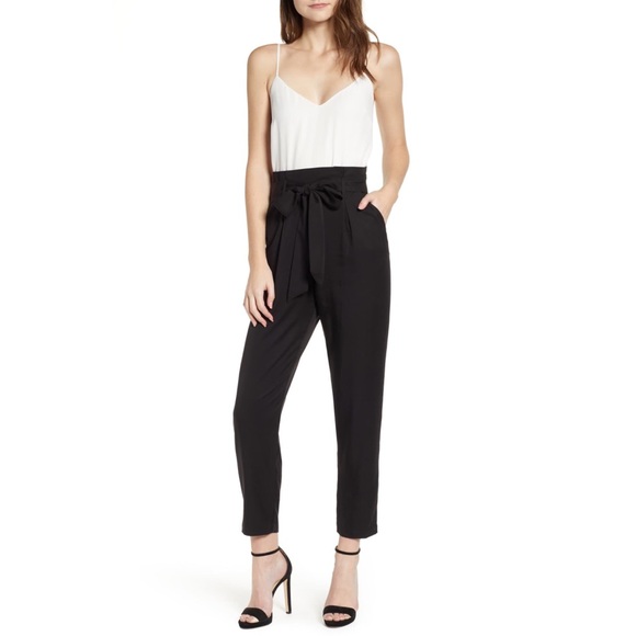 socialite belted jumpsuit